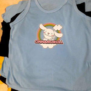 Singlet anak cewek sablon dtf motif cinnamoroll pelangi usia 2-10 tahun fashion anak perempuan