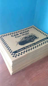Kertas Cuci Mobil isi 250 pcs / Keset Cuci Mobil / Kertas Carwash / Label Cuci Mobil / Kertas Carwash 30 x 45