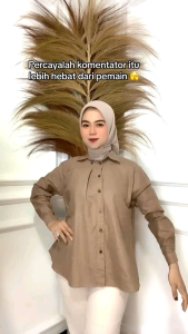 Atasan Wanita Linen Blouse JANE Kemeja wanita Linen Lengan Panjang