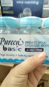 Pureen Breast Milk Storage Bottles (6 x 120ml/4oz)