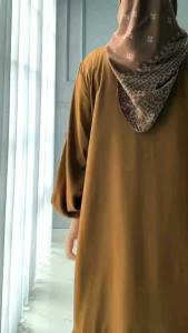 Gamis dan Hijab Rayon Premium ld 110 pb 140