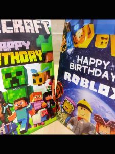 Paper bag Partu Goodies Door gift Huntrix Kpop demon hunters Mario Roblox Marvel Spiderman kids Party Paper bags bag Birthday theme tote bag door bag set hadiah present beg