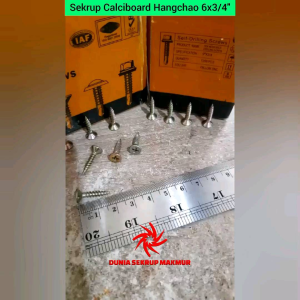 (100 pcs) Sekrup Kuning GRC Kalsi 6x3/4 / Skrup Calciboard 2CM