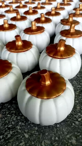 property bentuk labu/tempat penyimpanan accesories/hiasan interior home decor/pot skulen/container candle