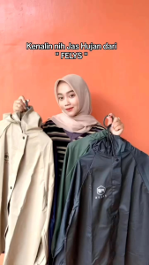 JAS HUJAN FELYS PRIA WANITA TERBAIK ANTI REMBES PVC 025