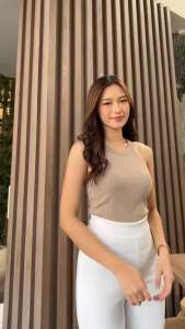 Celana Cutbray Scuba Pinggang Highwaist Bahan Stretch Melar Elastis Fit And Flare