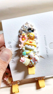 🇲🇾Ready Stock🇲🇾Cute Cartoon Cream Glue No-Trace Hair Clip Unique Design Accessory 可爱卡通奶油胶无痕发夹独创设计发饰
