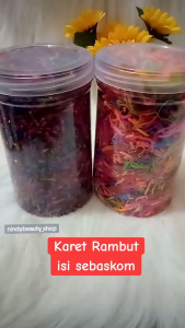 Karet Jepang Ikat Rambut Kemasan Toples