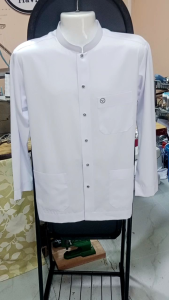 เสื้อกูรงผ่าหน้ามุสลิมชายผ้าคอตตอนใส่สบาย