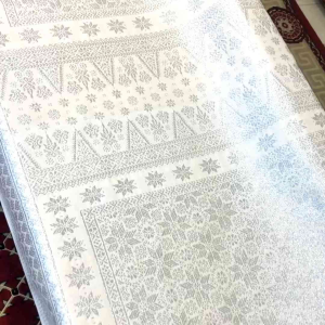 EXCLUSIVE Songket LEPUS PUTIH SILVER ORI/ SONGKET PALEMBANG ASLI