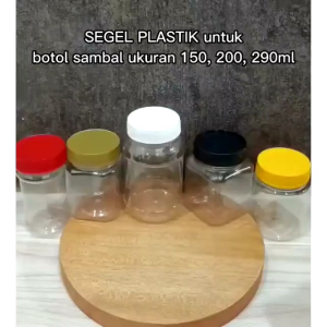 1PACK SEGEL BOTOL PLASTIK PVC botol sambal jar toples diameter tutup botol 5cm 5.5cm 150ml 200ml 290ml segel pvc murah GROSIR TOPLES BOTOL LANGSUNG PABRIK BOTOL TOPLES jayastore18