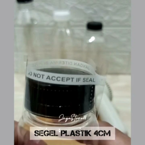 1PACK SEGEL PLASTIK PVC 4CM 4.5CM murah  tulisan DO NOT ACCEPT IF SEAL BROKEN BOTOL diameter 3.7cm 4cm 4.5cm untuk BOTOL cantik 350ML KALE 250ML 500ML 1LITER SEGEL PLASTIK PVC SEGEL ALUMINIUM MURAH DISTRIBUTOR GROSIR BOTOL TOPLES JAR MURAH jayastore18