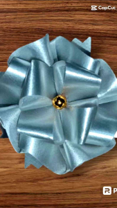 ริบบิ้นโปรยทานสำเร็จ ดอกพลอยไพลิน 1 สี พร้อมส่ง