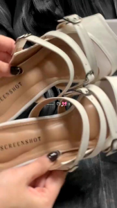 Sandal Wanita Slip On Mules Hak 3cm Sendal Heels Perempuan Kekinian