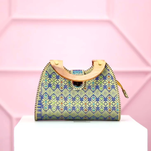Chiracrft SGT Tas Songket Wanita Handlebag Gagang Kayu Etnik