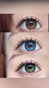 product="คอนแทคเลนส์ บิ๊กอาย 3 สี หนึ่งคู่ Blue/Brown/Green 14.50