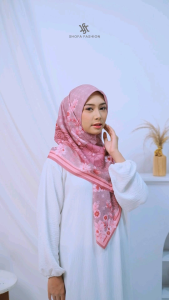 Shofa Fashion-Qaylani Series: Hijab Segi Empat Voal Motif Printing Sublime