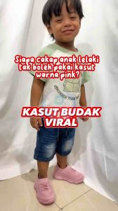 Kids Slip On Sneakers Shoe Plain Design Kasut Budak Perempuan Lelaki Baby Girl Boy Sport Canvas Shoes