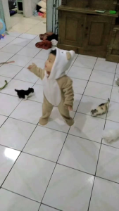 Jumper Bayi Lengan Panjang Model Karakter Panda