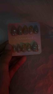 Koreavibe เล็บเจลแท้แฮนเมด M0012 เลือกทรงในตัวเลือก เล็บปลอมสำเร็จรูป เล็บปลอมน่ารักๆ เล็บเจลสั่งทำ เล็บปลอมสั่งทำ