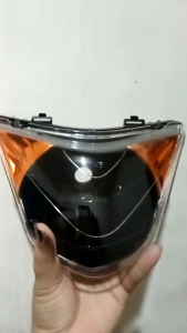 HeadLamp Reflektor Plus Mika Kaca Lampu Depan Jupiter MX old Coustom Hitam Oranye Fulset Kualitas Terbaik