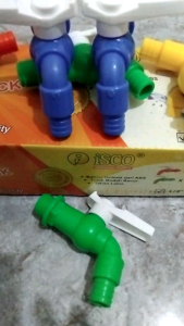 ISCO Kran Air Topi ABS 1/2inch Taman Engkol Warna | Keran Air Plastik ABS Taman Engkol