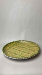 ( 1pcs )Piring Anyam Melamin 10 inch - Piring Rotan Estetik Dekorasi & Sajian. Tebal Kuat Dan anti pecah