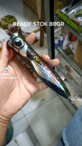 (80gr & 100gr) POPPER KAYU HANDMADE BAHAN KAYU LAPIS RESIN KROMOE LURE