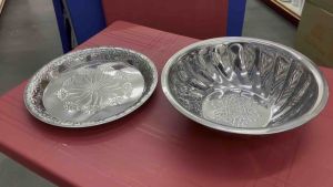 34cm Mangkuk Stainless Steel dengan Tutup/Stainless Steel Bowl with