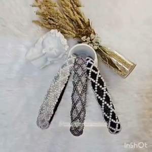 Bando Mutiara Permata Ori BKK Import Premium / Bando Sultan Elastis Elegan / Bando Berlian Mewah Korea Style / Bando Berlian Imitasi Berkilau / Rhinestone Luxurious Hairband / IKK7725