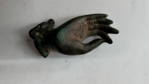 A pair Left + Right มือ มือพระ ที่เปิดตู้ มือจับ ประตู ทองเหลือง สำริต ดั้งเดิม แท้ๆ กว้าง 6 นิ้ว H-030-L เป็น คู่