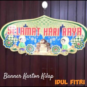 Hiasan Pintu Selamat Hari Raya/ banner tulisan lebaran idul fitri/gambar lebaran