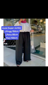 BigSale!! Super Jumbo Kulot Polos LP 150cm | Celana Panjang Super Jumbo Rayon Murah | Kulot utk BB 100kg