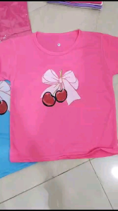 Desain Kaos Anak Perempuan Gambar Pita Viral Korean Tshirt Kids