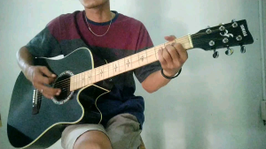 Gitar Yamaha Jumbo F310 Akustik Elektrik Senar String Guitar - Warna Natural & Hitam