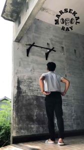 Pull Chin Up Bar 6 Grip Fitness Pasang Dinding Bisa Gantungan Samsak Tinju