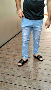 Lelaki Seluar Denim Skinny Ripped / Koyak.  95% Cotton 5% Spandex