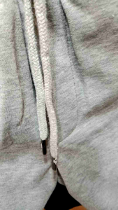 ROCKSHOP celana pendek pria unfinishd cotton babyterry HITAM  GRAY
