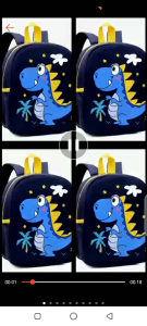 tas ransel paud / TK kartun dino