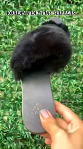 New Fashion Fuzzy Flat Slippers for Women | Comfy Chic Outdoor Wear Fur Slide Sandals