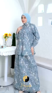 Zafira Set Rok Katun Bordir Full Furing Premium