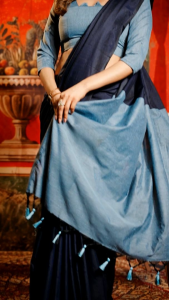 Mal Cotton Sarees with Contrast Pallu & Fancy Tassels with Matching Blouse Piece Beautiful Saree Collections for Women
