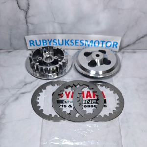 force fi Rumah kampas kopling set kaki empat 4 set + plat gesek kopling motor Vega force fi injeksi