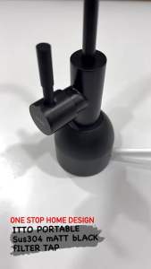 🔥ITTO🔥 MATTE BLACK PORTABLE KITCHEN FILTER TAP 1/4" INLET