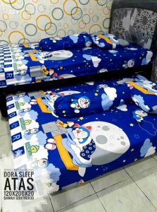 PROMO sprei sorong atas bawah 2in1 single 120×200 tanpa rumbay motif labubu anak dewasa spiderman dino sapi doraemon bt21 bunga abstrak bola rainbow kudapony miki batman karakter binatang