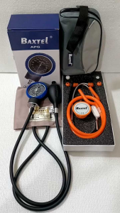 Baxtel APG BLUE Ring Aneroid Sphygmomanometer BP/ORANGE DELUXE Stethoscope