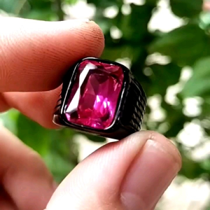 Cincin Batu Merah Siam Rose Asli Bangkok Top Kristal Kualitas Super Mewah