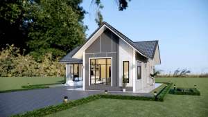 แบบบ้านจั่ว 1 ชั้น