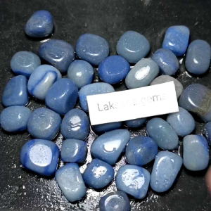 Batu Blue Aventurine Tumbler Super / Bahan Blue Aventurine High Quality