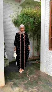 Kaftan Motif Qinan Rayon Tebal Jumbo Ld 180 cm